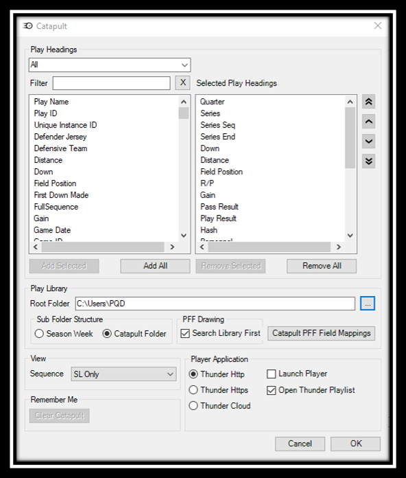 settings menu